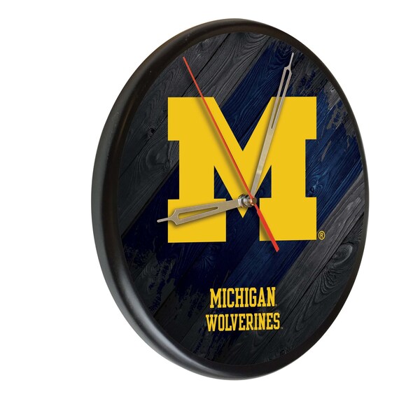 University of Michigan 13" Solid Wood Clock