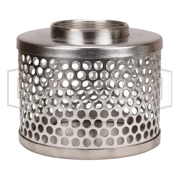 Standard Round Hole Suction Strainer, 6 in Nominal, 304 SS, Domestic