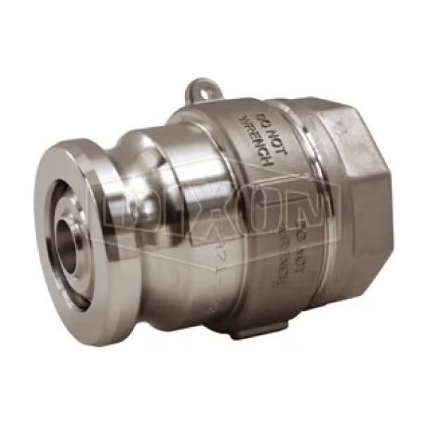 Bayloc Dry Disconnect Cam and Groove Adapter, 2 x 2-1/2 in, FNPT x Adapter, SS, Domestic