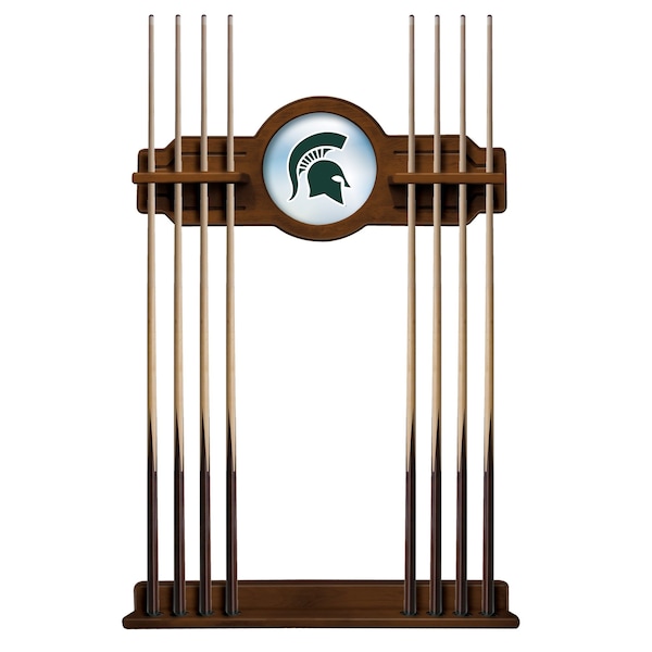 Michigan State Cue Rack in Chardonnay Finish