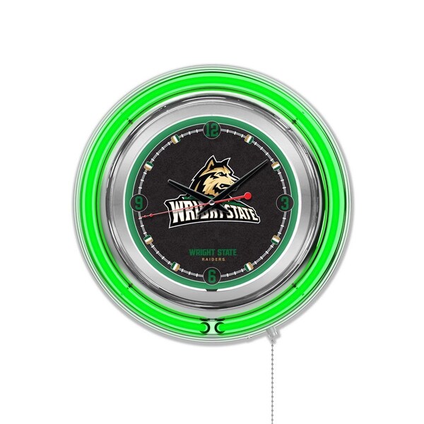 Wright State University Double Neon 15" Clock