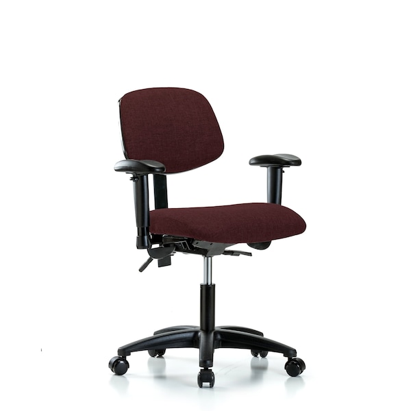 Desk Chair Desk Chair, Fabric, Tilt AA Casters, Bur, Adjustable Arms, 19" to 24" Height, Fabric