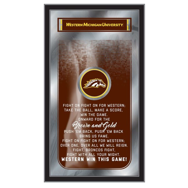 Western Michigan 26" x 15" Fight Song Mirror