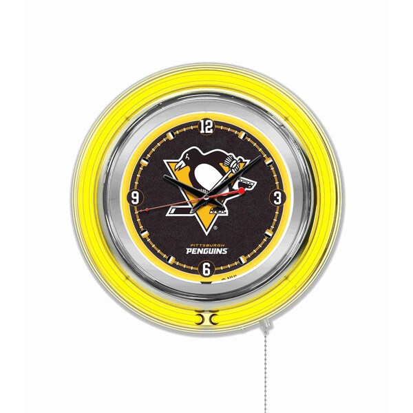 Pittsburgh Penguins Double Neon 15" Clock, NHL