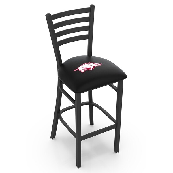 25" Blk Wrinkle Arkansas Stationary Counter Stool, Ladder Back