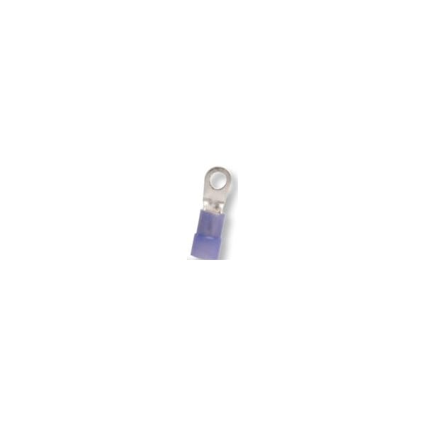 Ring Terminal, 1/2 in Stud Size, 6 AWG, 600 V, Nylon Insulated, 250 PK