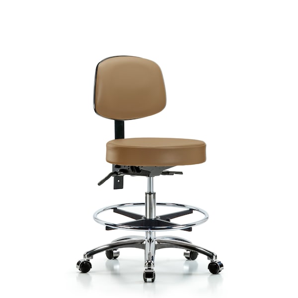 Ben Stool, Med, Vin, Bk, CF, Cast, Taupe