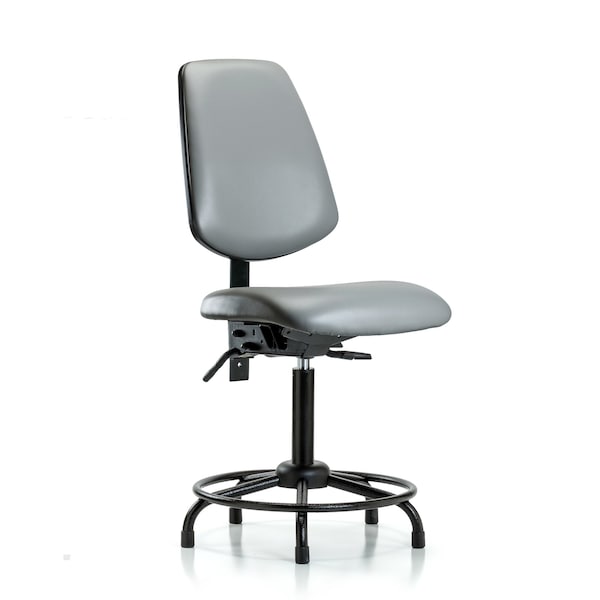 Vinyl Chair, Med Bench, Round Tube Base, Med Back, Glides, Sterling