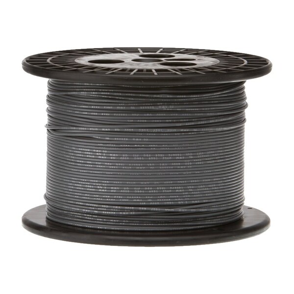 18 AWG Gauge UL1061 Stranded Hook Up Wire, 300V, 0068 Diameter, Gray, 500 ft Length