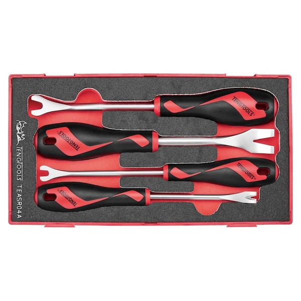 4 Piece Auto Clip, Fastener & Trim Panel Remover Eva Foam Tool Tray