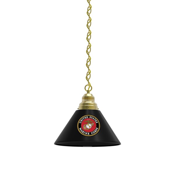 U.S. Marines Pendant Light, Brass Fixture
