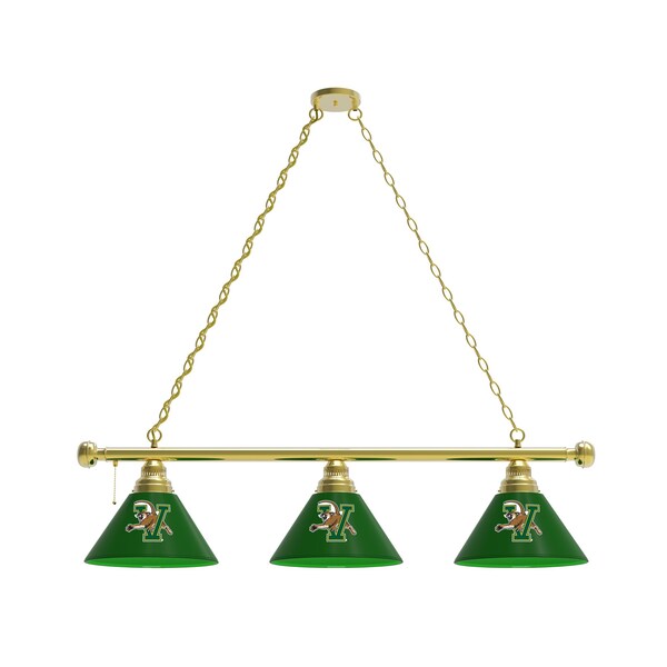 Vermont 3 Shade Billiard Light, Brass Fixture