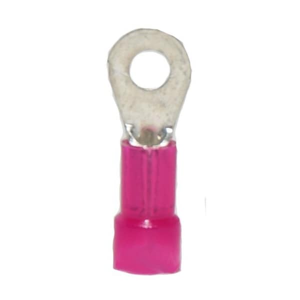 Ring Terminal, #6 Stud Size, 18 AWG, 600 V, Nylon Insulated, 1000 PK