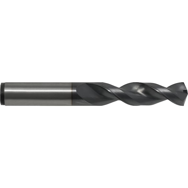 Screw Machine Drill Bit, 31/64 in Size, 135  Degrees Point Angle, Cobalt, TiCN Finish