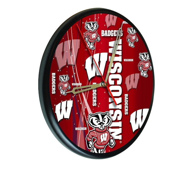 University of Wisconsin  13" Solid Wood Clock