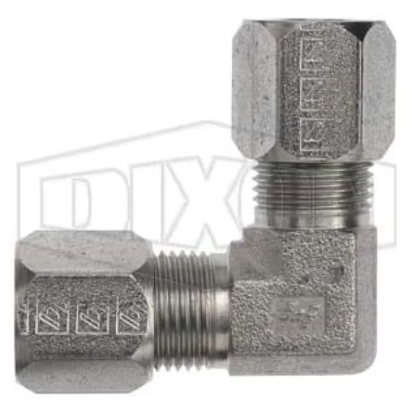 The Right Connection Flareless Bite Union Elbow, 5/8 in Nominal, Male Tube End Style, Steel