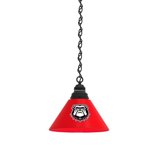 Georgia "Bulldog" Pendant Light, Black Fixture