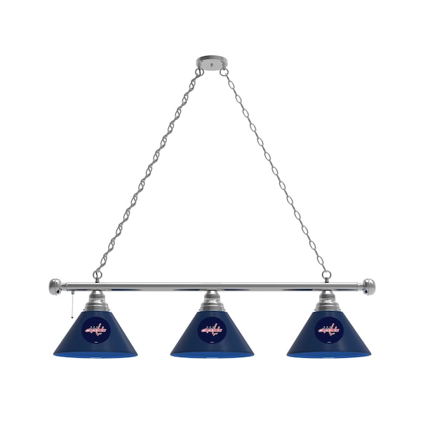 Washington Capitals 3 Shade Billiard Light, Chrome Fixture