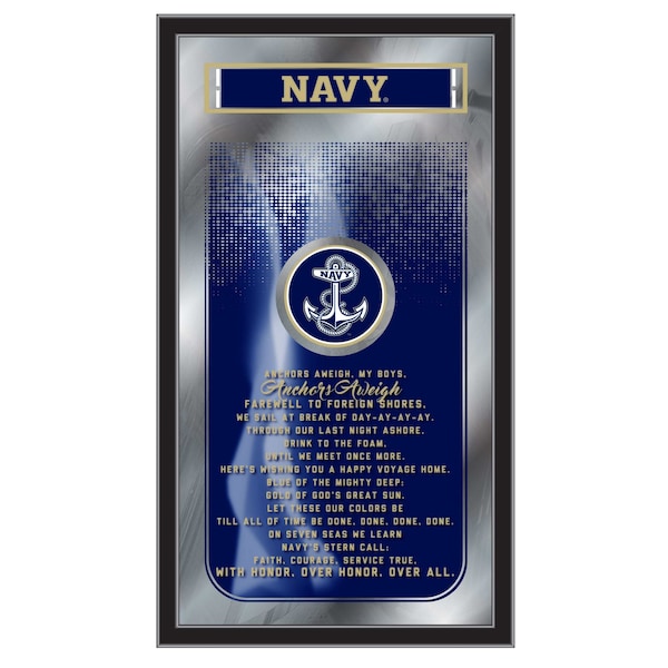 US Naval Academy NAVY 26" x 15" Fight Song Mirror