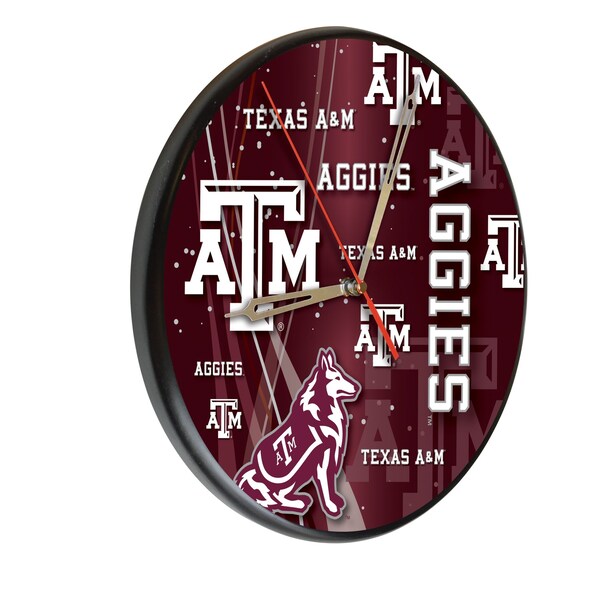 Texas A&M 13" Solid Wood Clock