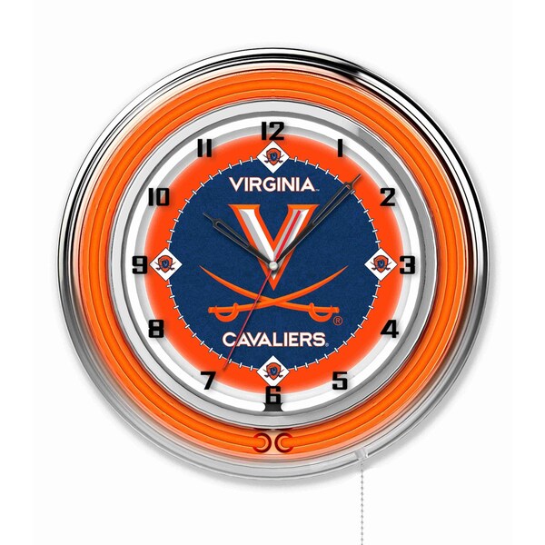 University of Virginia Double Neon 19" Clock