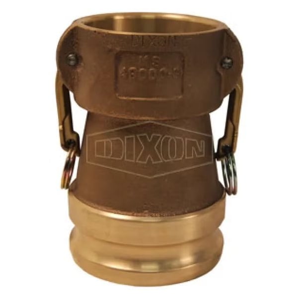 Type DA Cam and Groove Reducing Coupler, 4 x 3 in Nominal, Coupler x Adapter End Style, Brass, Domes