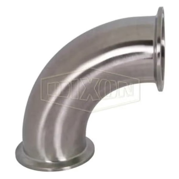 90Deg Clamp Elbow, 1/2 in, 316/316L SS, Domestic