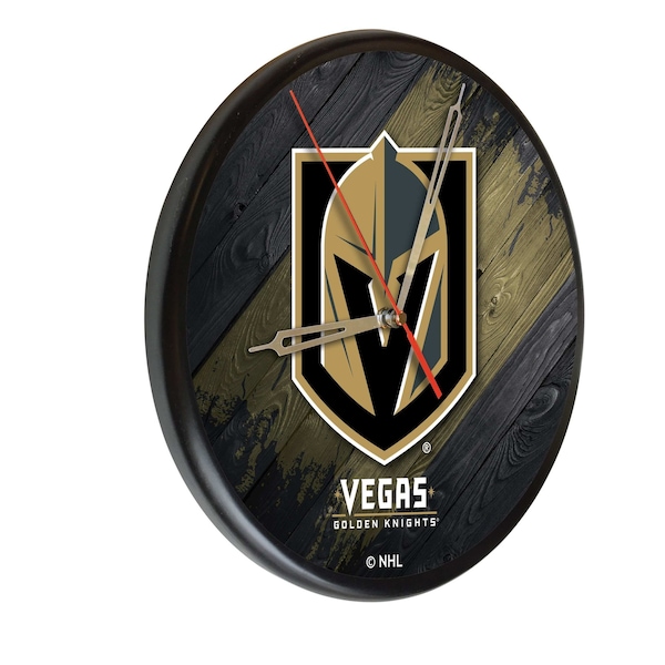Vegas Golden Knights 13" Solid Wood Clock
