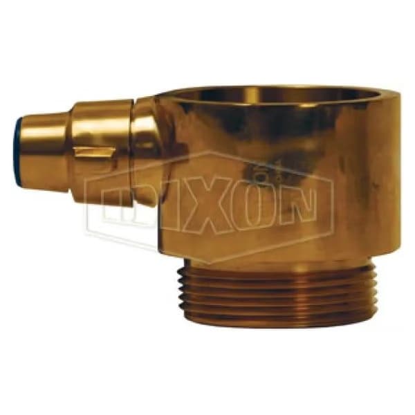The Right Connection Fire Hose Adapter, 2-1/2 in Nominal, FBRIT x MNST End Style, Brass, Domestic