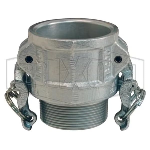 Boss-Lock Type B Cam and Groove Coupler, 3 in Nominal, Female Coupler x MNPT End Style, Malleable Ir