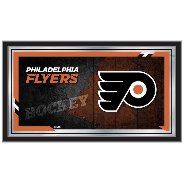 Philadelphia Flyers 15" x 26" Hockey Collector Mirror by Holland Bar Stool Company
