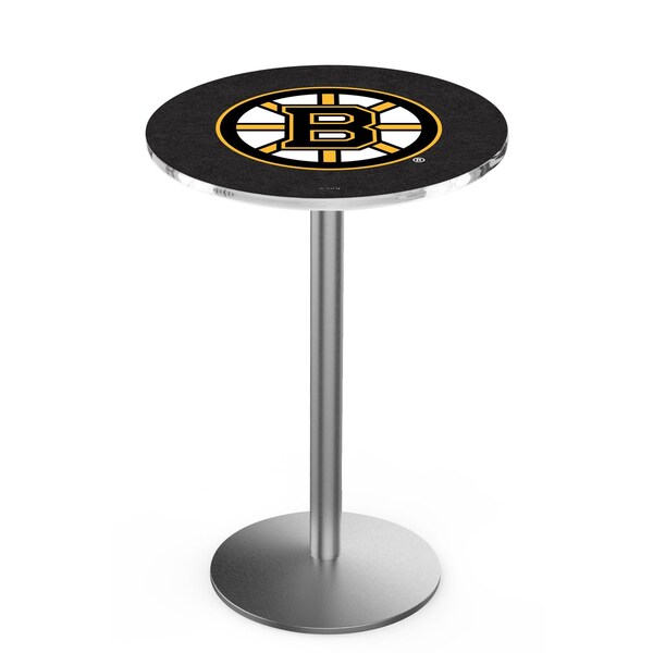 42" Stainless Steel Boston Bruins Pub Table, 36" dia. Top
