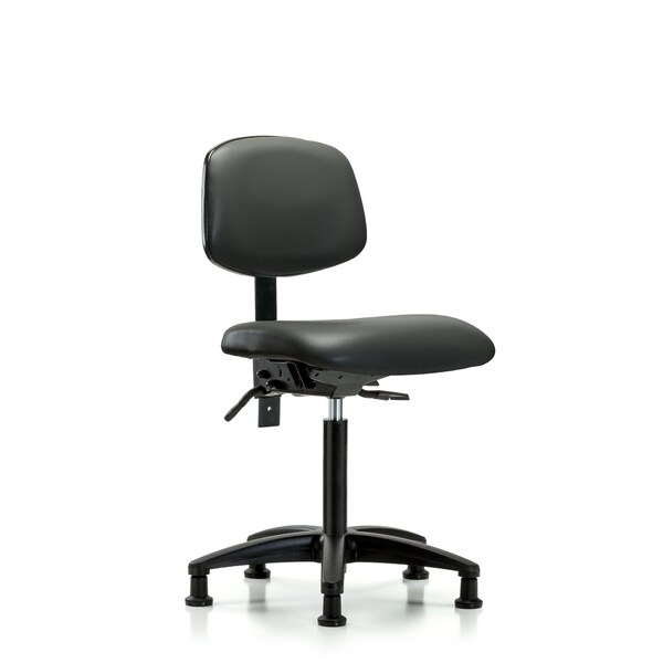 Vinyl Chair, Med Bench, Tilt, Glides, Carbon