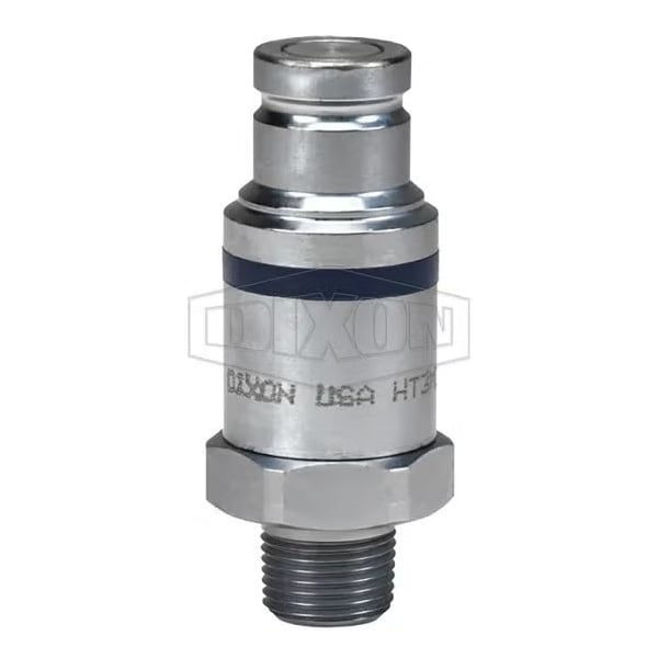 DQC HT Flushface Male Plug, 3/8-18 Nominal, Male NPTF, Steel