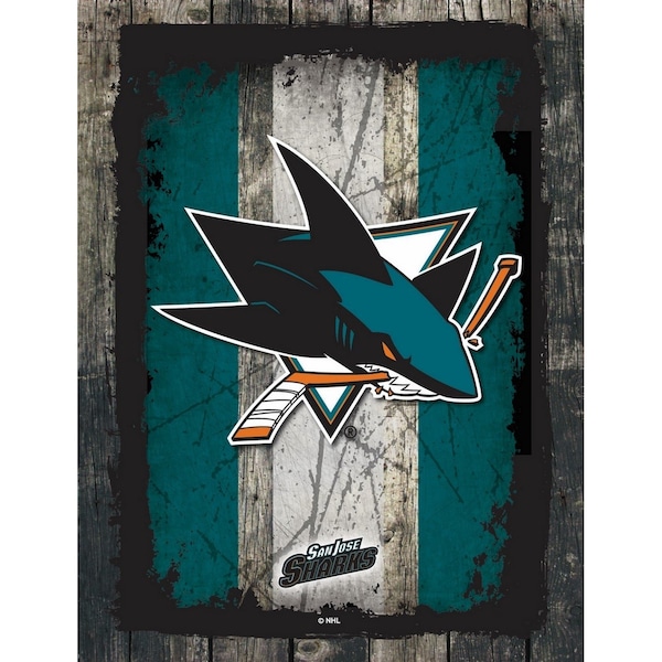 San Jose Sharks 15" x 20" Canvas Wall Art