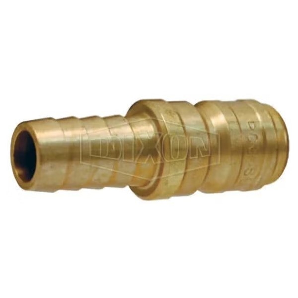 E Series Straight Through Interchange Quick-Connect Plug, 1 in Nominal, Hose Barb, Brass, Domestic