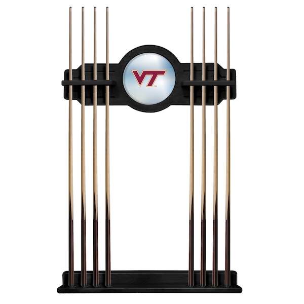 Virginia Tech Cue Rack in Black Finish