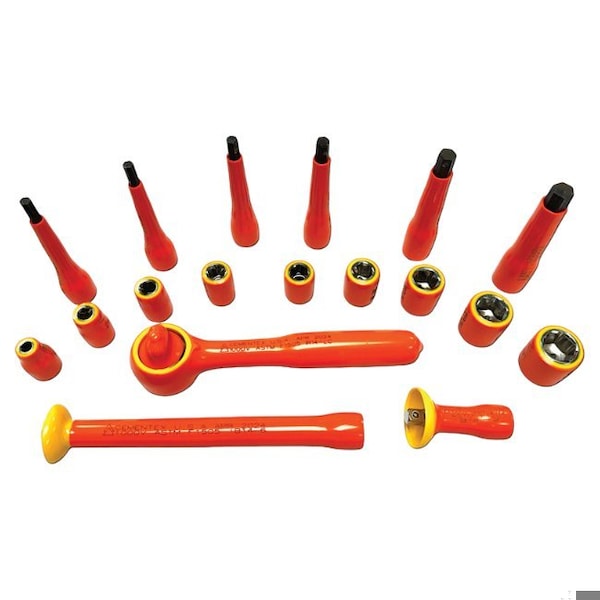 18Pc 1/4 SqDr Skt Set