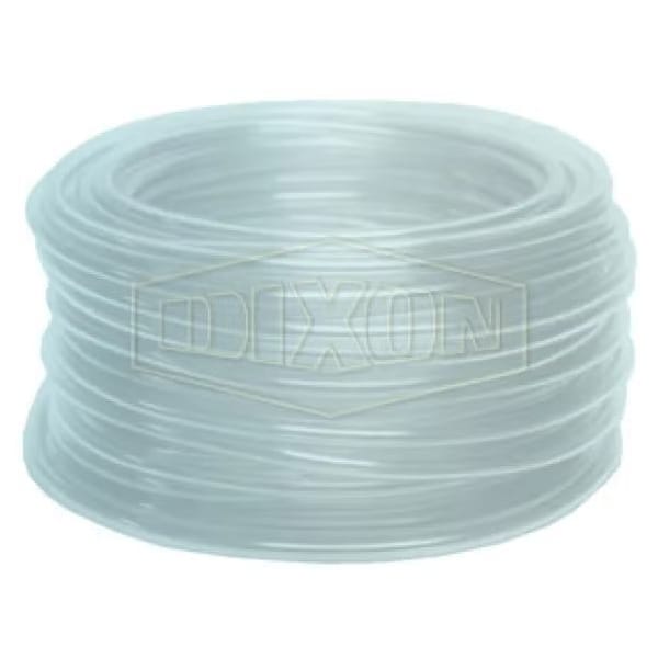 Tubing, 1-1/2 in ID x 2 in OD x 50 ft L, PVC, Domestic