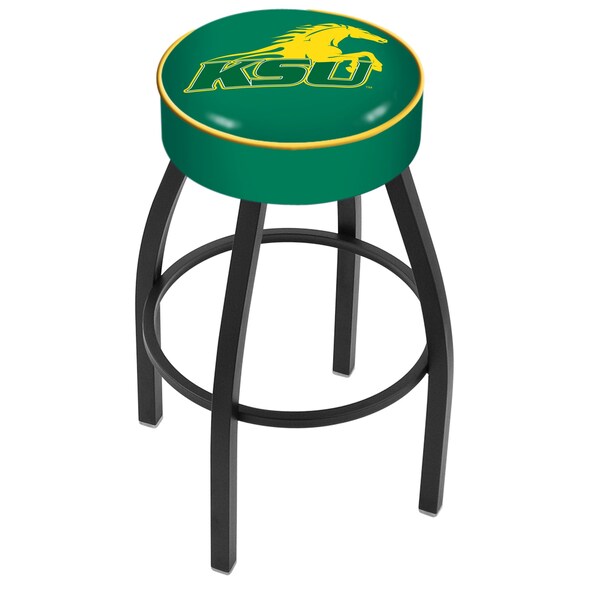 25" Kentucky State Univ Cushion Seat, Blk Wrnkl Base Swivel Bar Stool