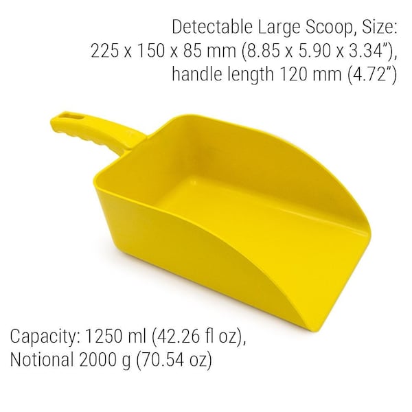 Scoop, 8.85 in L, Yellow, PK5
