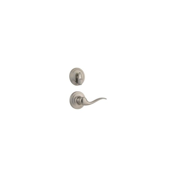 Tustin Lever Interior Single Cylinder Handleset Trim, Satin Nickel