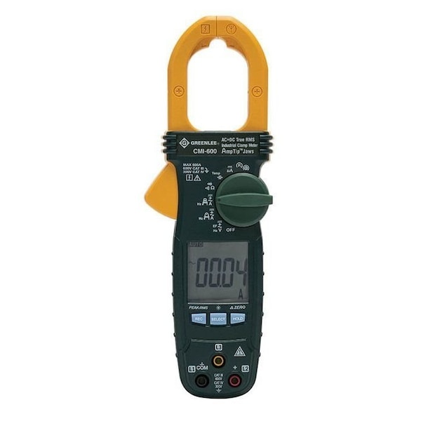 Clamp Meter, LCD, 600 A