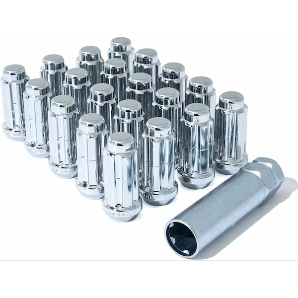 5 Lug Kit 12 x 20 Thread Size 60 Degree Conical Spline Drive Spline Drive Acorn Duplex