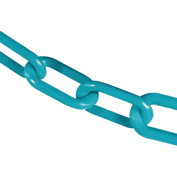 3" x 100' Turquoise Plastic Safety Chain
