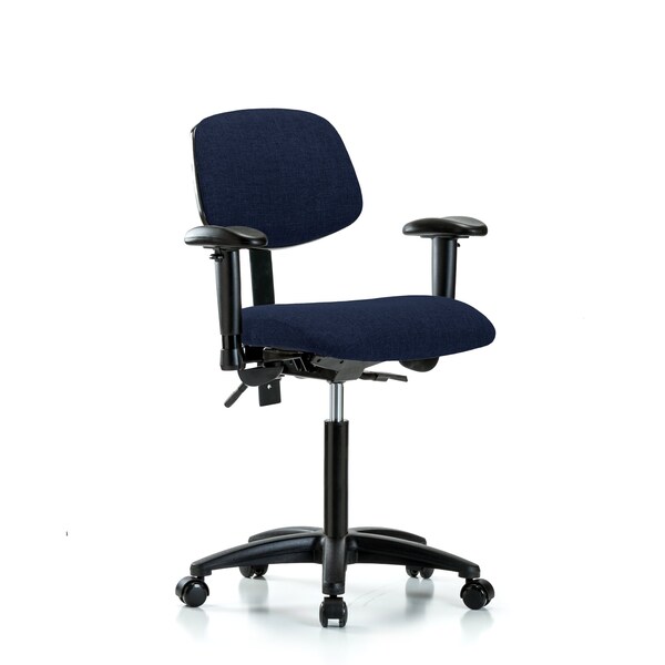 Chair, Fab, Med Bench, Tilt AA Casters, Nav, 6-Way Adjustable, 22" to 29" Height, Dark Blue
