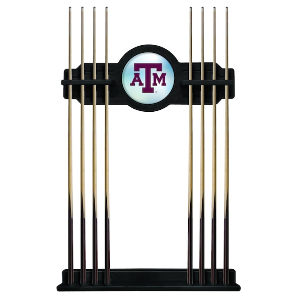 Texas A&M Cue Rack in Black Finish