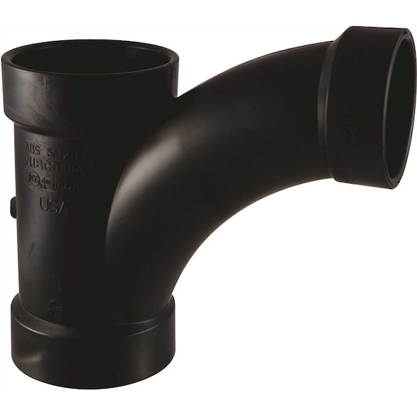 4 in. ABS DWV All Hub Long-Radius Sanitary Tee