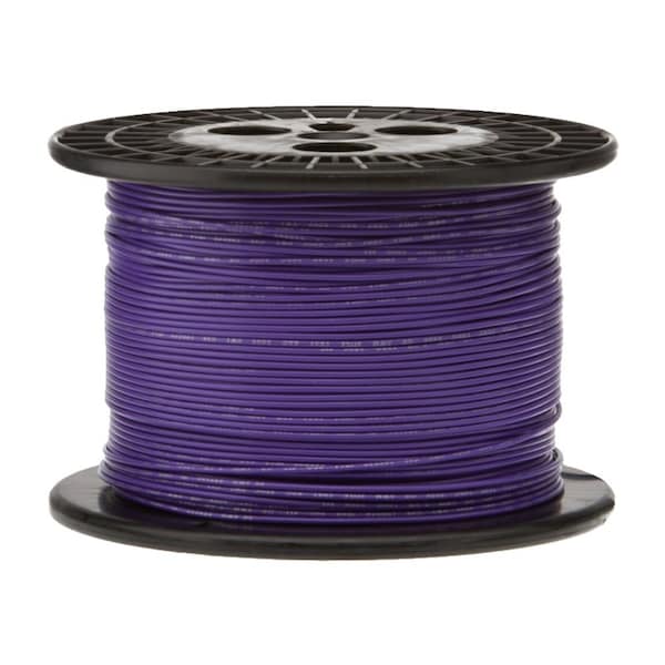 22 AWG Gauge UL1061 Stranded Hook Up Wire, 300V, 0051 Diameter, Violet, 250 ft Length