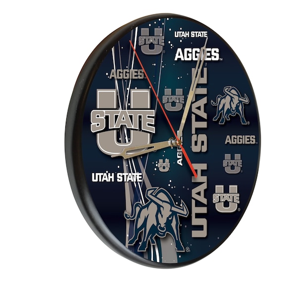 Utah State University 13" Solid Wood Clock